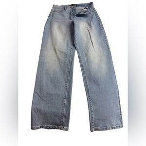 Fashion Nova Light Blue Relaxed Wide-Leg Jeans